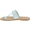 Weiße Flip-Flop-Sandalen aus Leder in Italien von Handgefertigt
