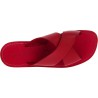 Men's leather slippers handmade in Italy in red leather