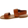 Tan leather women's franciscan sandals handmade in Italy