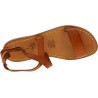 Women's sandals in tan leather handmade in Italy