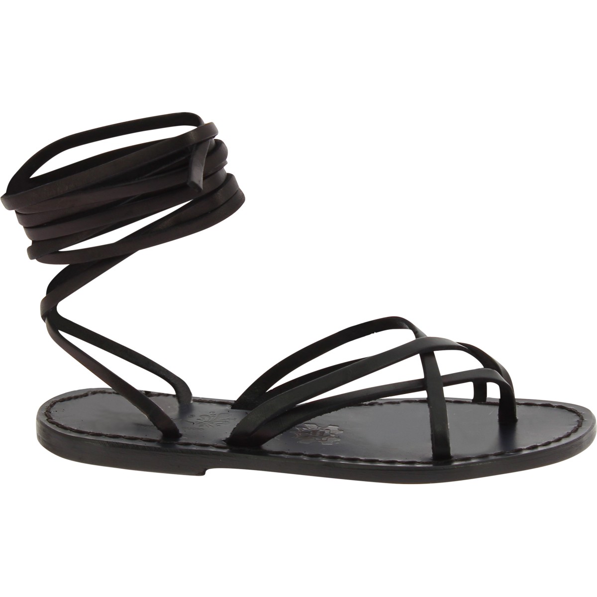 Handmade black leather strappy sandals for women Made in Italy | The ...