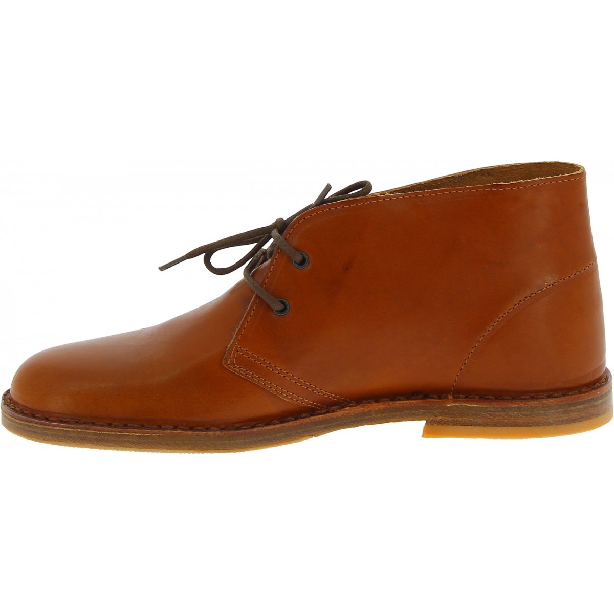 Men's tan leather chukka boots handmade in Italy | The leather craftsmen