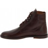 Men's dark brown leather ankle boots handmade in Italy