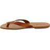 Handmade tan leather thong sandals for men Made in Italy