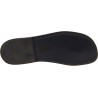 Sandalias de dedo de cuero negro para hombres