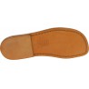 Men's tan leather slippers handmade in Italy