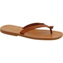 Tan leather thongs sandals for men Handmade