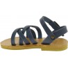 Geflochtene Gladiator sandalen für Jungen aus blauem Nubukleder mit Schnallenverschluss