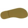 Sandales tongs pour femmes avec cercles faites à la main en cuir de veau laminé or