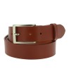 1065 / 5000 Risultati della traduzione Vegetable tanned leather belt with classic metal buckle