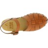 Women's clogs with tan leather cage upper Handmade