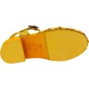 Gelb Holzclogs für Damen mit Lederkäfig-Obermaterial Handgefertigte