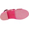 Pink wooden clogs with genuine leather band Handmade