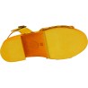 Yellow clogs with genuine woven leather band Handmade