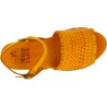 Gelb Mules für Damen mit gewebte echtes Leder band Handgefertigte