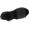 Black clogs with woven genuine leather band Handmade