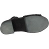 Black clogs with woven genuine leather band Handmade