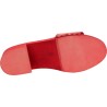 Red women's clogs slippers with leather band Handmade