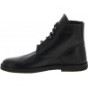 Men's black leather ankle boots handmade in Italy