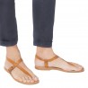 Handmade tan leather thong sandals for men