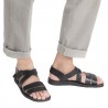 Handmade in Italy men's sandals in black leather