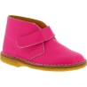 Pink leather chukka boots for kids handmade in Italy