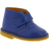 Kid's ankle boots in real blue leather handmade in Italy
