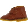 Brown leather child ankle boots handmade in Italy