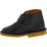 Black leather child ankle boots handmade in Italy
