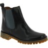 Women black leather chelsea boot with Vibram sole