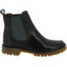 Women black leather chelsea boot with Vibram sole