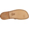 Handmade tan leather thongs for men with leather sole