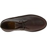 Women's low shoes in dark brown leather with lamb lining