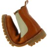 Women's chelsea ankle boot in brown leather and Vibram sole