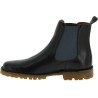 Men's chelsea ankle boot in black leather and Vibram sole