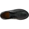Women's black leather low top shoes with winter lining