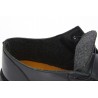 Men's black leather low top shoes with winter lining