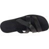 Handmade genuine black leather men's slippers sandals