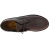 Men's dark brown leather low top shoes with winter lining