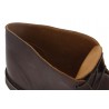Men's dark brown leather chukka boots with winter lining