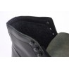 Men's black leather ankle boots with winter lining