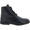 Men's black leather ankle boots with winter lining