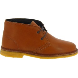 Women's tan leather chukka boots with winter lining