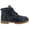Handmade men's ankle boots in black leather and Vibram sole