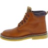 Handcrafted women's ankle boots in tan vegetable tanned leather