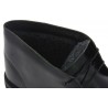 Men's black leather chukka boots with winter lining