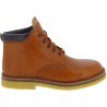 Handcrafted ankle boots in tan vegetable tanned leather