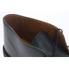 Women's black leather chukka boots with winter lining