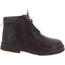 Handcrafted men's ankle boots in dark brown vegetable tanned leather