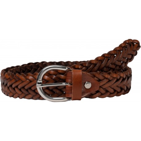 Handmade women's braided belt in tan vegetable tanned leather | The ...